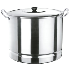 VASCONIA® Steamer with Aluminum Lid, Aluminum, 50 Qt., Silver