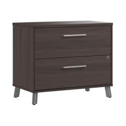 WorkPro Motiva 36"W 2-Drawer Lateral File Cabinet, Storm Gray, Installation Included
