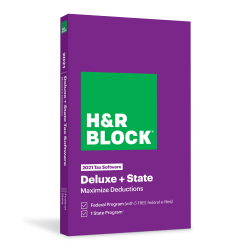 H&R Block Deluxe + State 2021 Tax Software