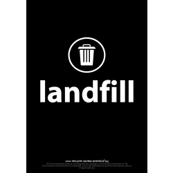 Recycle Across America Landfill Standardized Recycling Labels, LAND-1007, 10" x 7", Black