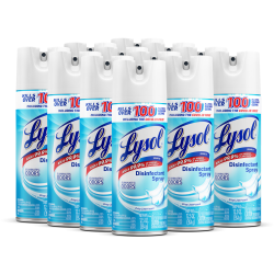Lysol Disinfectant Spray, Crisp Linen Scent, 12.5 Oz Bottle, Case Of 12