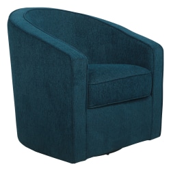 Office Star Danica Fabric Swivel Accent Chair, 31-1/4"H x 29-3/4"W x 31-1/4"D, Azure