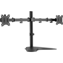 Amer Dual Articulating Arm Monitor Stand - Up to 32" Screen Support - 35.27 lb Load Capacity - Desktop - Steel