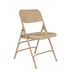 National Public Seating 300 Series Steel Folding Chairs, Beige, Set Of 100 Chairs