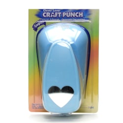 Marvy Uchida® Clever Lever Super Jumbo Craft Punch, Heart, 2", Blue