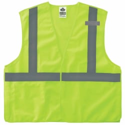 Ergodyne GloWear Safety Vest, Econo Breakaway, Type-R Class 2, 4X/5X Lime, 8215BA