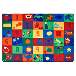 Carpets For Kids® Premium Collection Sequential Seating Literacy Classroom Rug, 4' x 6', Multicolor