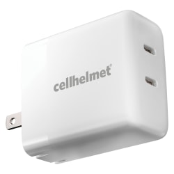 cellhelmet® 20-Watt Dual Wall Charger With 2 USB-C® Ports, White