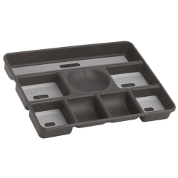 Madesmart® 8-Compartment Drawer Organizer, 12"H x 16"W x 2"D, Granite