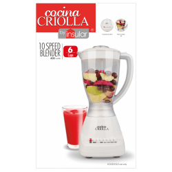 Cocina Criolla 10-Speed Bender With Removable Jar, White
