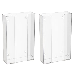 Alpine AdirMed Triple Box Capacity Acrylic Glove Dispensers, 16-1/8"H x 10-1/4"W x 3-1/2"D, Clear, Pack Of 2 Dispensers