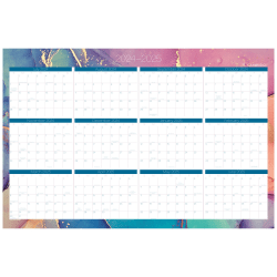 2024-2025 Cambridge® Chromatic Reversible Academic/Regular Year Wall Calendar, 24" x 36", July 2024 To June 2025, 1715-550SB
