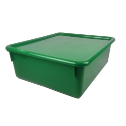 Romanoff Double Stowaway Tray With Lid, 5-1/2"H x 13-1/2"W x 16"D, Green