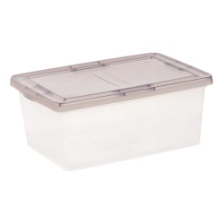 Iris® Snap Top Storage Box, 4.25 Gallon, Clear