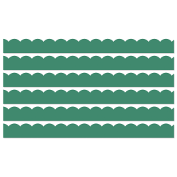 Carson Dellosa Education Scalloped Bulletin Board Borders, Grow Together Jade Green, 39' Per Pack, Set Of 6 Packs