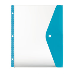 Office Depot® Brand Side-Load Binder Pocket, Letter Size, Blue