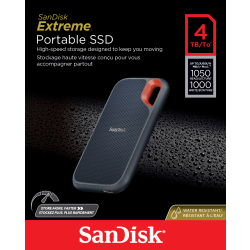 SanDisk Extreme Portable SSD, 4TB, Black