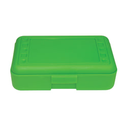 Romanoff Products Pencil Boxes, 8 1/2"H x 5 1/2"W x 2 1/2"D, Lime Opaque, Pack Of 12