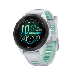 Garmin Forerunner 265S Running Smartwatch, Whitestone/Neo Tropic/Black
