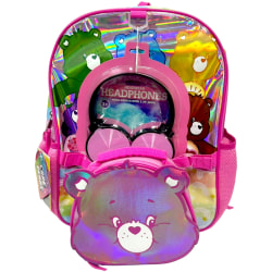 Care Bears 3-Piece Backpack Set With Headphones, Pink