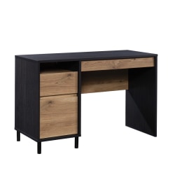Sauder® Acadia Way 47"W Single Pedestal Computer Desk, Raven Oak/Timber Oak