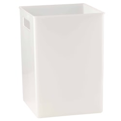 Erwyn Products Wastebasket Liners For Square Wastebaskets, 8-Quart, White, Set Of 12 Liners