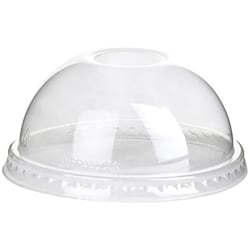 Eco-Products GreenStripe Cold Cup Lids, Dome, 9-24 Oz, 100% Recycled, Clear, Case Of 1,000 Lids