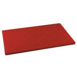 Winco Polyethylene Cutting Board, 1/2"H x 12"W x 18"D, Red