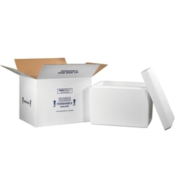 Partners Brand Brand Insulated Shipping Kit, 15 1/2"H x 15 1/2"W x 21 1/4"D, White
