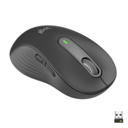 Logitech® Signature M650 Left-Handed Wireless Mouse, Graphite