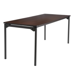 Iceberg Maxx Legroom-Series Wood Folding Table, 30"W x 60"D, Walnut/Black