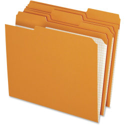 Pendaflex® Reinforced 1/3-Cut Top-Tab Colored File Folders, Letter Size, Orange, Box of 100 Folders