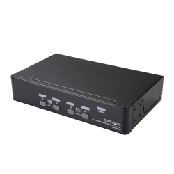 StarTech.com 4 Port DisplayPort KVM Switch with 4K 60Hz - TAA complaint DisplayPort 1.2 KVM - DP KVM switch controls 4 computers from one set of peripherals - Supports resolutions up to 4K at 60Hz