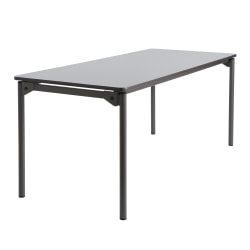Iceberg Maxx Legroom-Series Wood Folding Table, 30"W x 60"D, Gray/Black