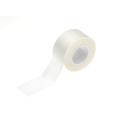 Medline Caring Cloth Silk Adhesive Tape, 1" x 10 Yd., White, Box Of 12
