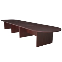 Regency Legacy Melamine Oval Conference Table, 29"H x 216"W x 52"D, Mahogany