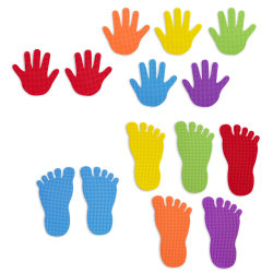 Edx Education Hand and Foot Marks 26-Piece Set, Assorted Colors