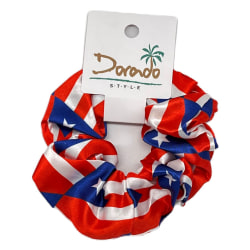 Dorado Hair Scrunchie, 3", Puerto Rican Flag
