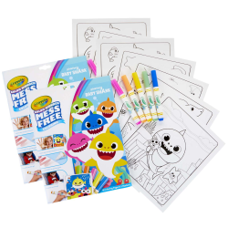 Crayola® Color Wonder Mess-Free Coloring Pads & Markers, Baby Shark, Pack Of 2 Sets