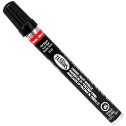 Testors Enamel Markers, 5-5/8", Flat Black, Pack Of 12 Markers