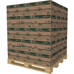 Boise® ASPEN® 3-Hole Punched Copy Paper, 400 Reams, White, Letter (8.5" x 11"), 200000 Sheets Per Pallet, 20 Lb, 92 Brightness, 30% Recycled