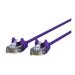 Belkin Slim - Patch cable - RJ-45 (M) to RJ-45 (M) - 14 ft - UTP - CAT 6 - molded, snagless - purple