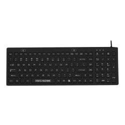 Man & Machine D Cool - Keyboard - washable - backlit - USB - QWERTY - US - black