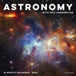 2026 Willow Creek Press Monthly Mini Wall Calendar, 7" x 7", Astronomy, January To December, 53430