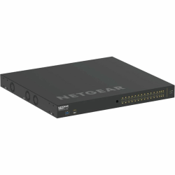 Netgear AV Line M4250-26G4XF-PoE+ 24x1G PoE+ 480W 2x1G and 4xSFP+ Managed Switch - 24 Ports - Manageable - Gigabit Ethernet, 10 Gigabit Ethernet - 10/100/1000Base-T, 10GBase-X - 3 Layer Supported - Modular - 46.80 W Power Consumption