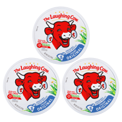 Laughing Cow Original Creamy Swiss Cheese Wedges, 1 Oz, 8 Wedges Per Pack, Case Of 3 Packs