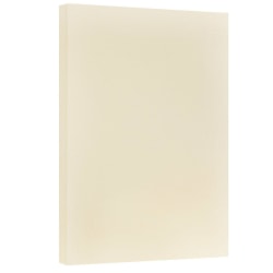 JAM Paper® Vellum Bristol Card Stock, Ivory, Ledger (11" x 17"), 67 Lb, Pack Of 250