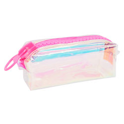 Office Depot® Brand Poly Iridescent Pencil Pouch, 7-11/16" x 3-5/16", Pink