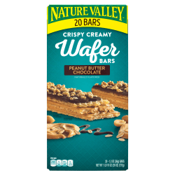 Nature Valley Peanut Butter Crispy Creamy Wafer Bars, 1.3 Oz, Pack Of 20 Bars