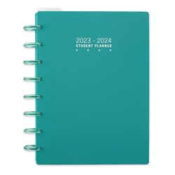 2023-2024 TUL® Discbound Weekly/Monthly Student Planner, Junior Size, Teal, July 2023 To June 2024, ODUS2234-0
